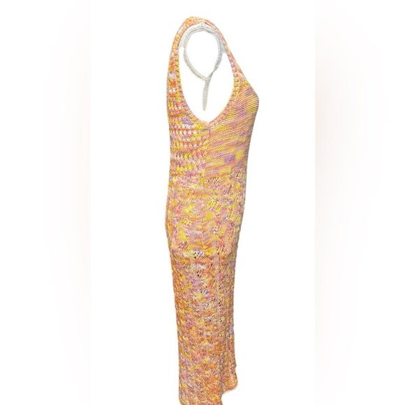 Ramy Brook Women's Olsena Sleeveless Space Dye Knit Tank Midi Dress Pink - Picture 3 of 6